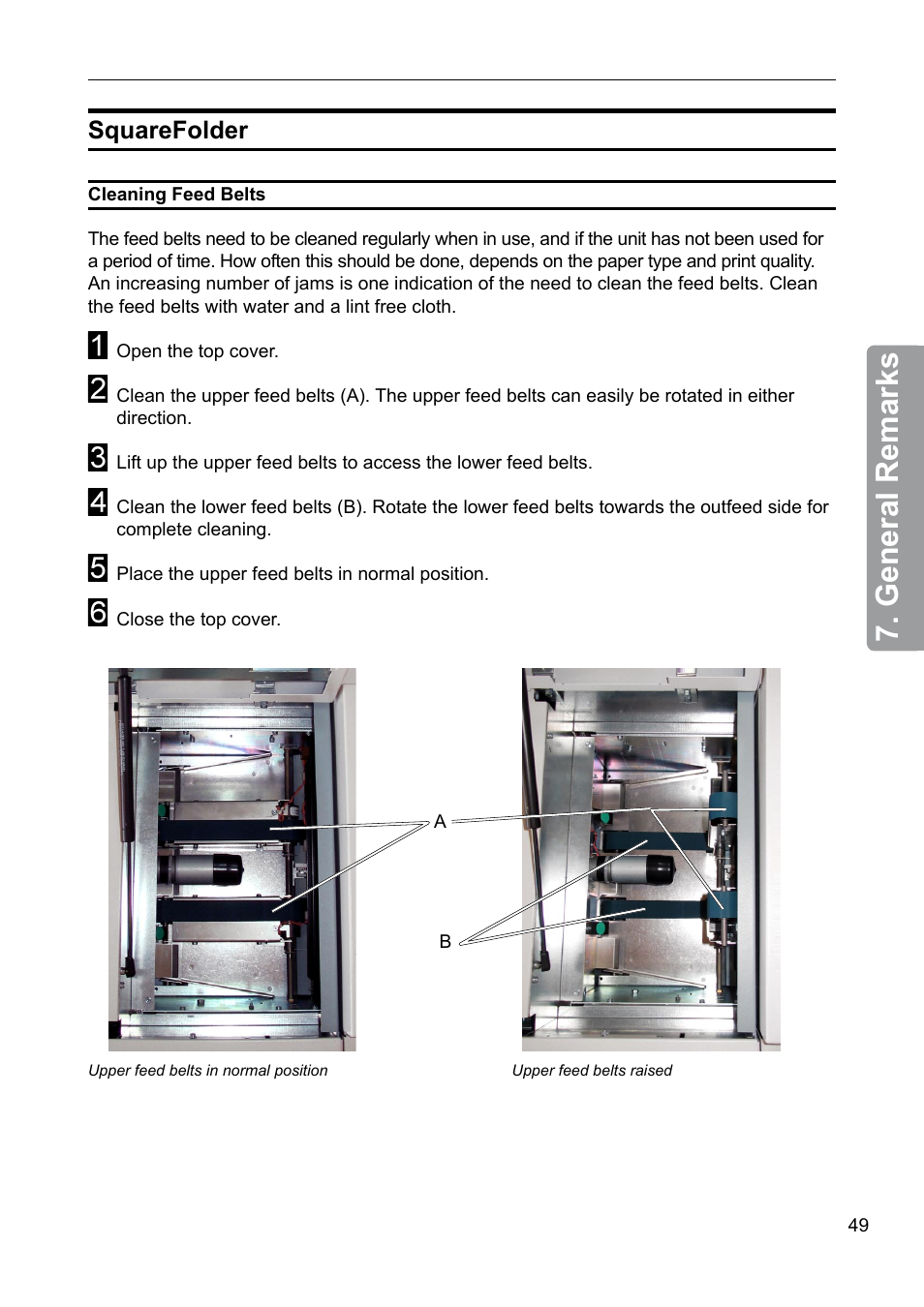 Squarefolder, General remarks | GBC 2000 Plockmatic Bookmaker User Manual | Page 49 / 56