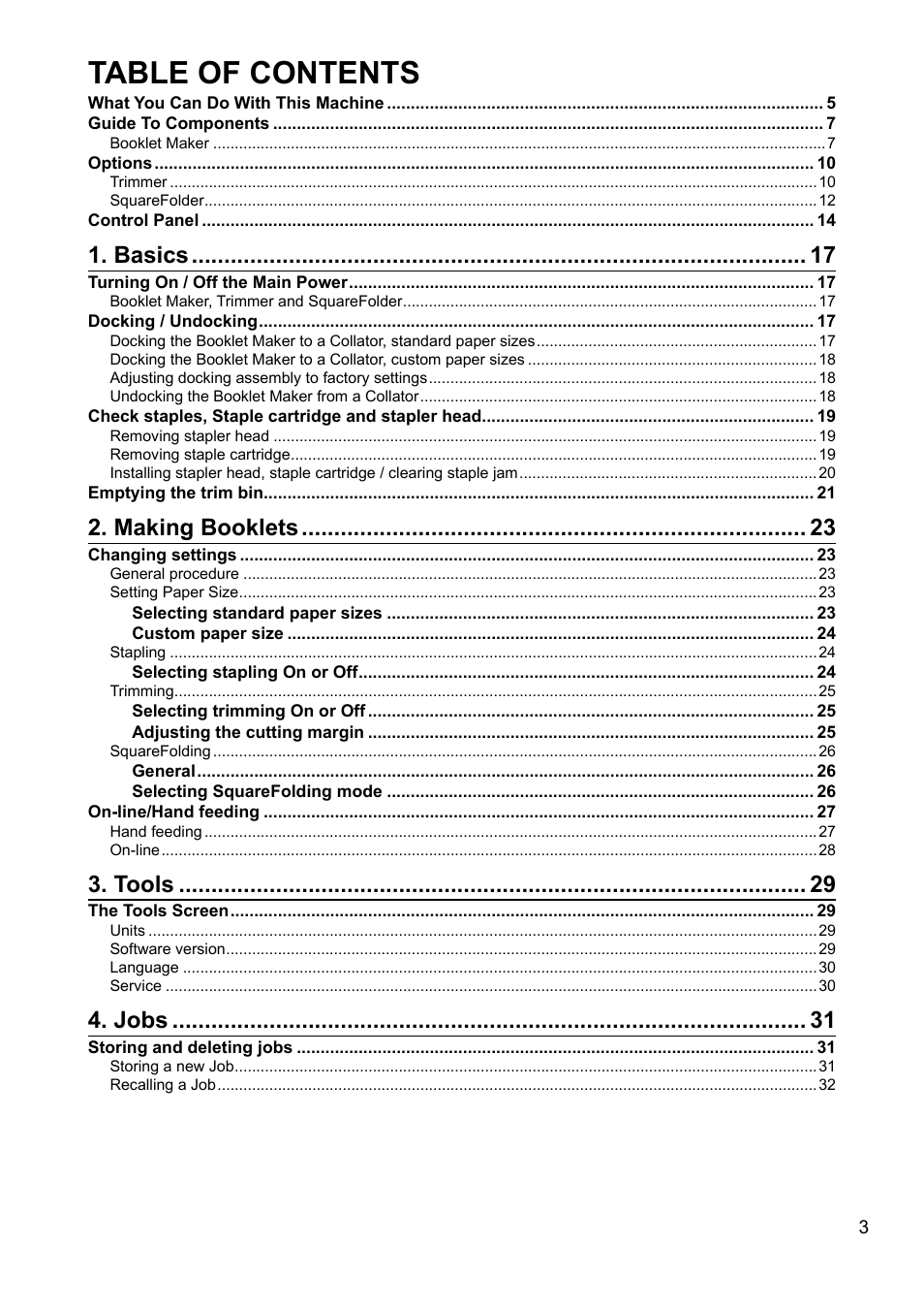 GBC BM 200 Bookmaker User Manual | Page 3 / 52