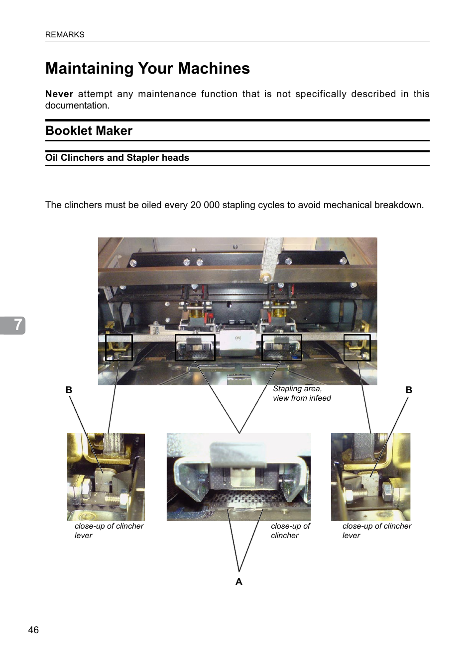 Maintaining your machines, Booklet maker | GBC BM 200 Bookmaker User Manual | Page 46 / 52