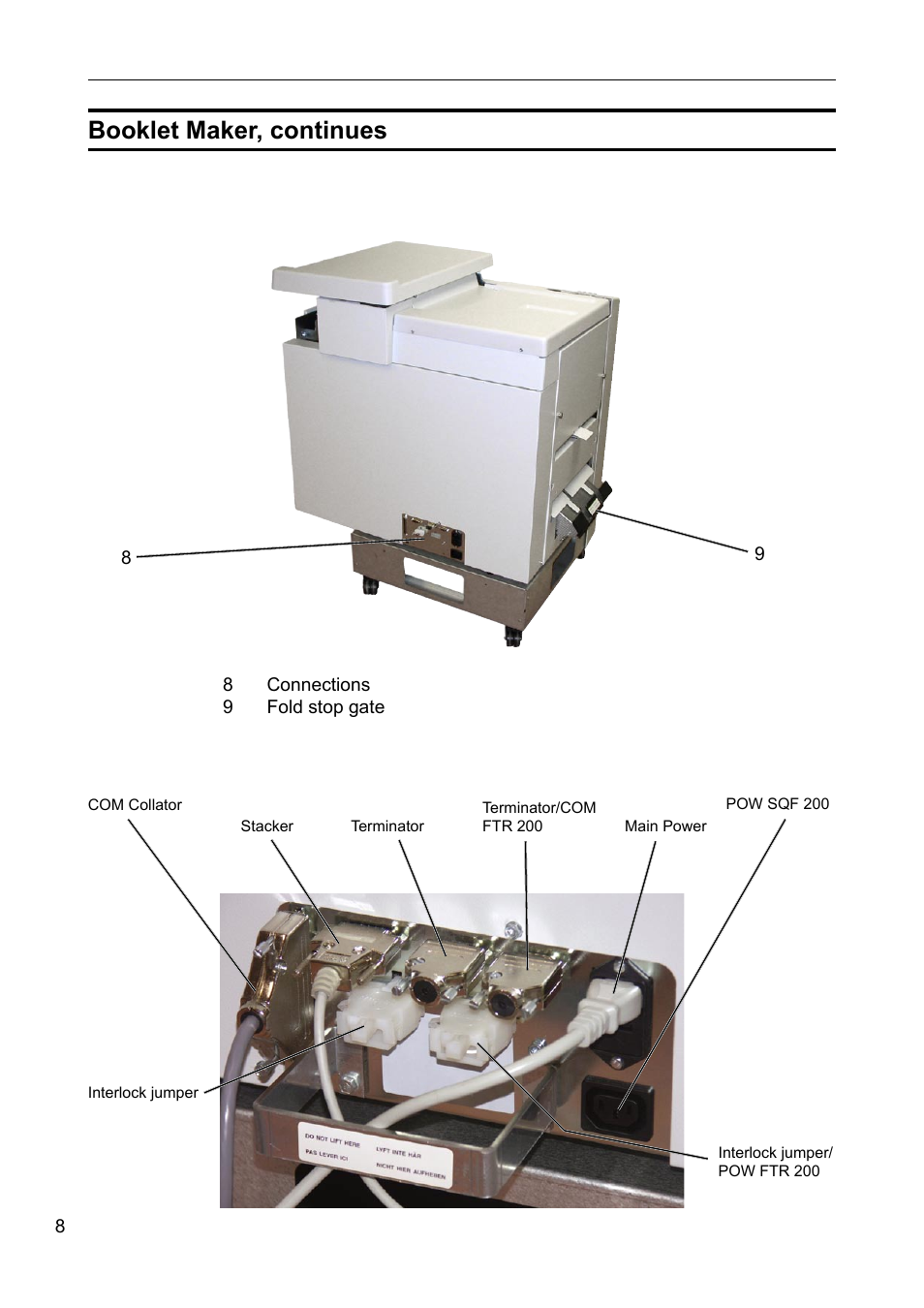 Booklet maker, continues | GBC BM 200 Bookmaker User Manual | Page 8 / 52