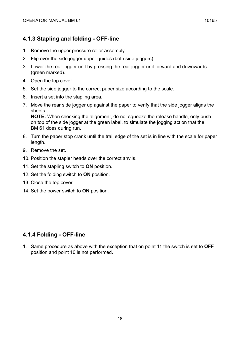 GBC 61 Plackmatic Bookmaker User Manual | Page 18 / 28