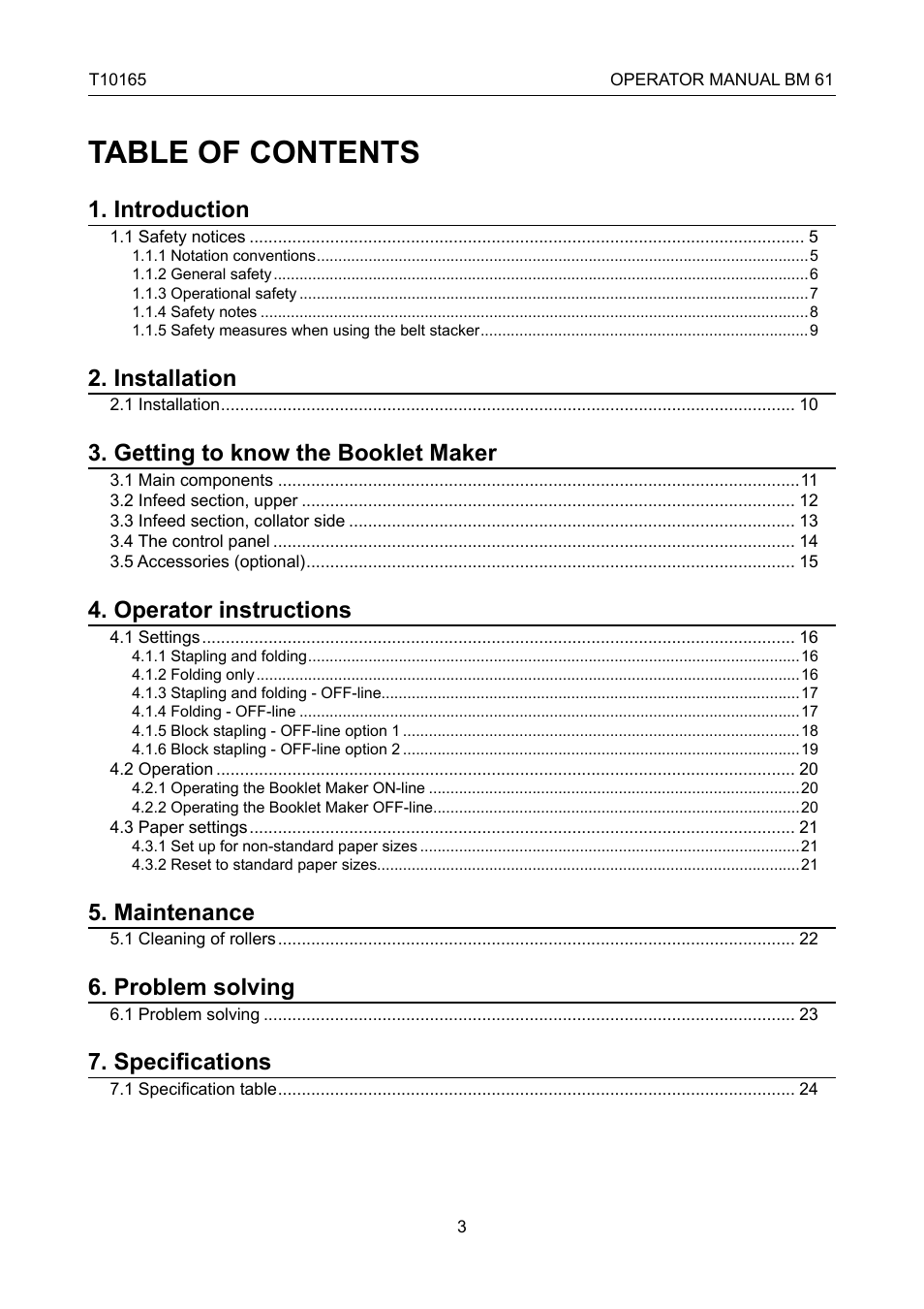 GBC 61 Plackmatic Bookmaker User Manual | Page 3 / 28