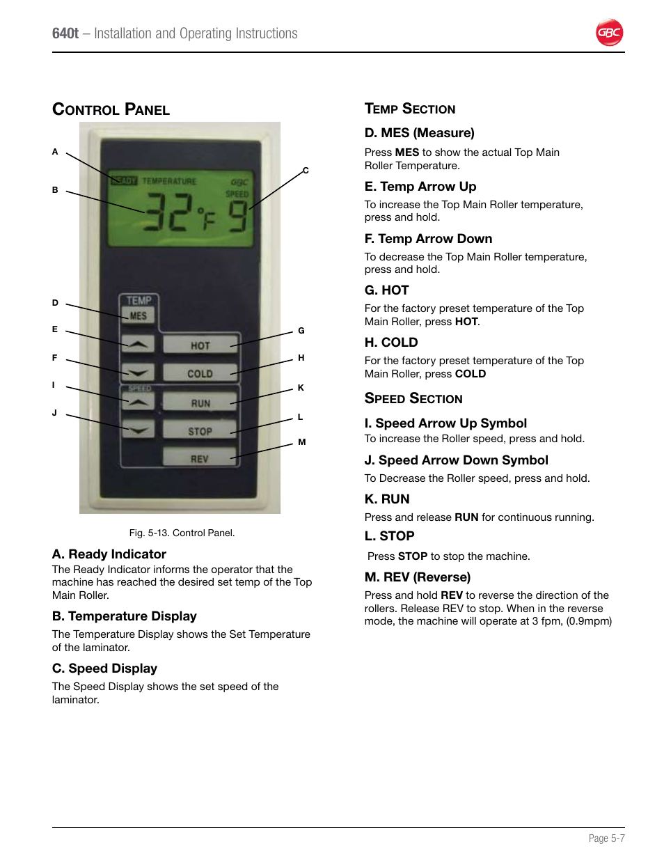 640t – installation and operating instructions | GBC 640T Laminator User Manual | Page 19 / 36