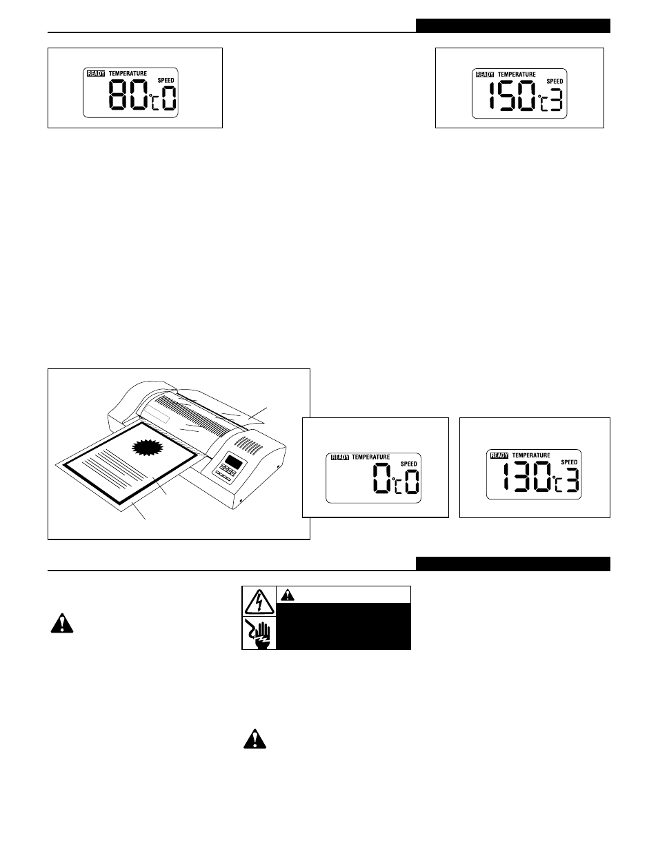 Instructions concernant la securite, Mesures de securite generales, Operation, cold lamination | Other applications | GBC H600 Heatseal Laminator User Manual | Page 3 / 8