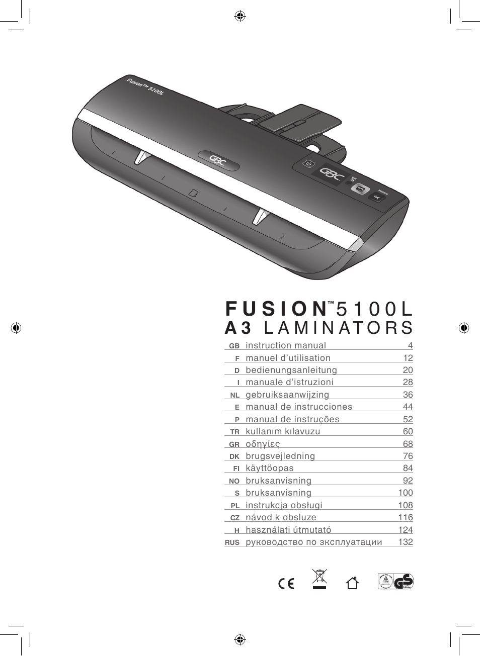 5 1 0 0 l | GBC 5100 Fusion Laminator User Manual | Page 3 / 144