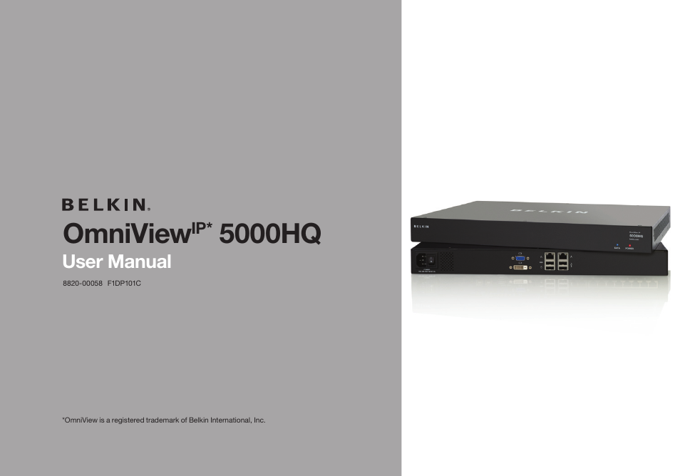 Belkin OmniViewIP 5000HQ User Manual | 109 pages