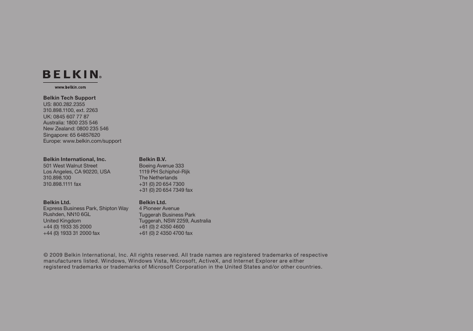 Belkin OmniViewIP 5000HQ User Manual | Page 109 / 109