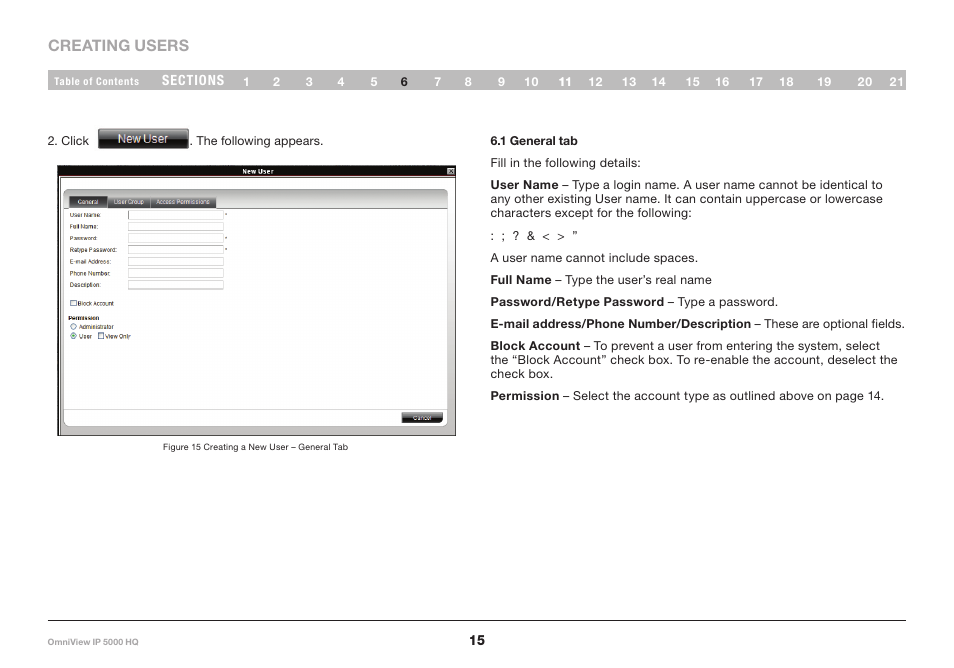 1 general tab | Belkin OmniViewIP 5000HQ User Manual | Page 19 / 109