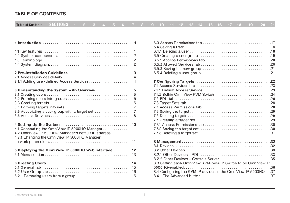 Belkin OmniViewIP 5000HQ User Manual | Page 2 / 109