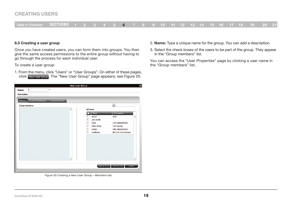 5 creating a user group | Belkin OmniViewIP 5000HQ User Manual | Page 23 / 109