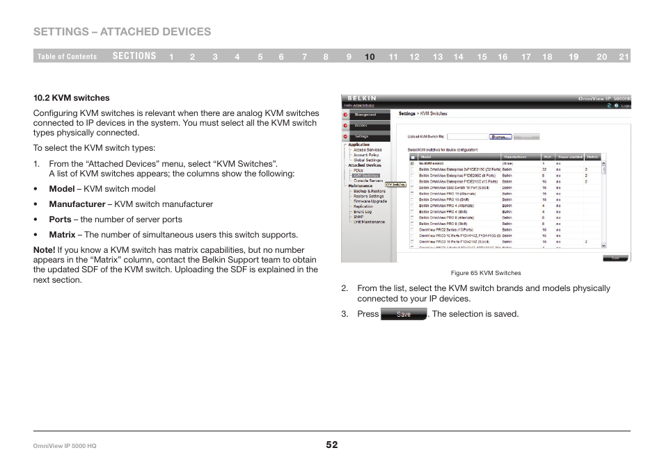 2 kvm switches | Belkin OmniViewIP 5000HQ User Manual | Page 56 / 109