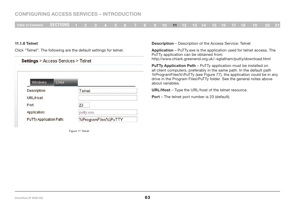 8 telnet | Belkin OmniViewIP 5000HQ User Manual | Page 67 / 109