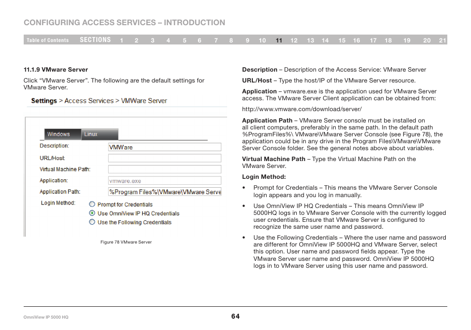 9 vmware server | Belkin OmniViewIP 5000HQ User Manual | Page 68 / 109