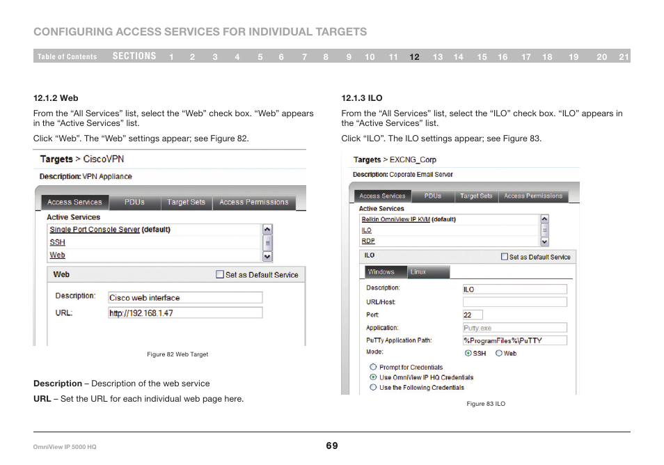 2 web, 3 ilo | Belkin OmniViewIP 5000HQ User Manual | Page 73 / 109