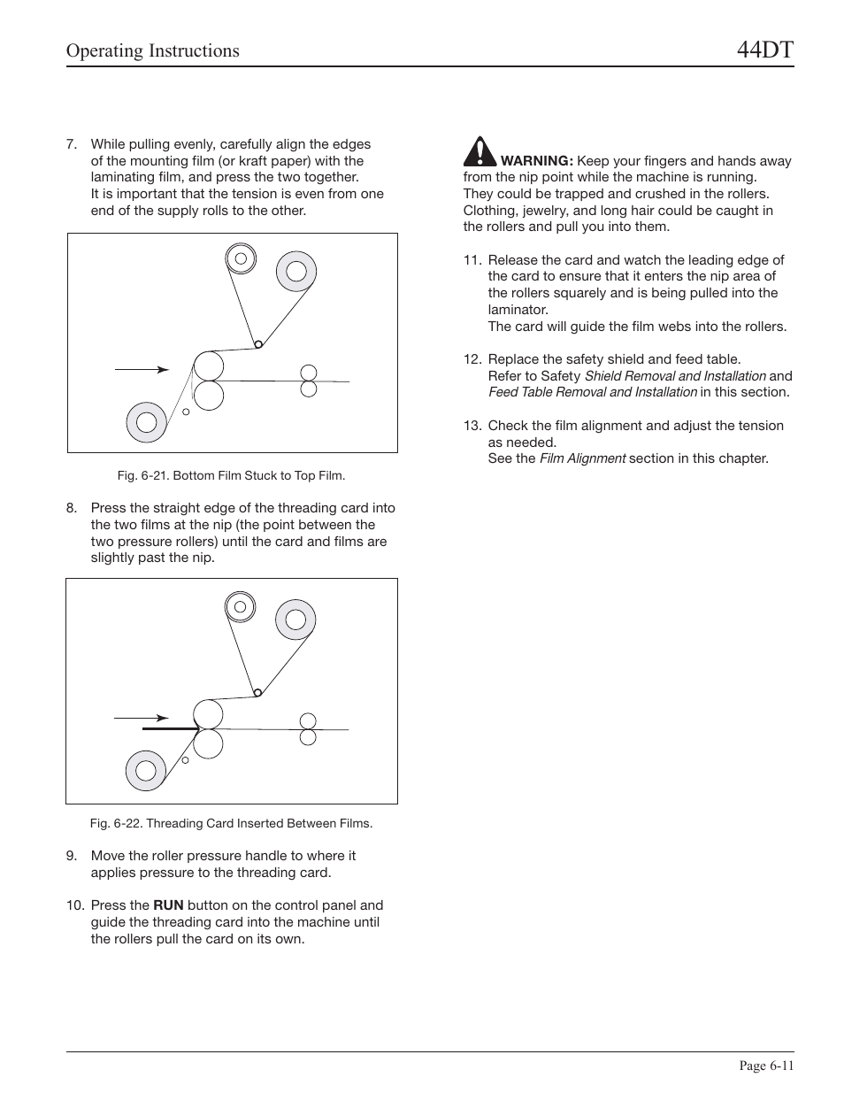 44dt, Operating instructions | GBC 44DT User Manual | Page 27 / 36