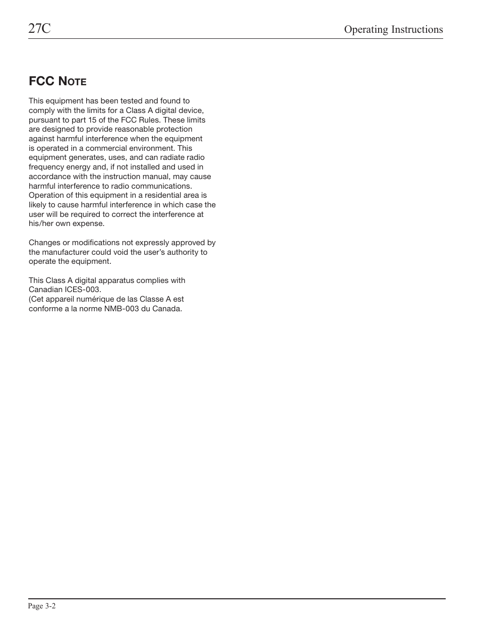 Fcc note, Fcc n | GBC 27C User Manual | Page 10 / 32