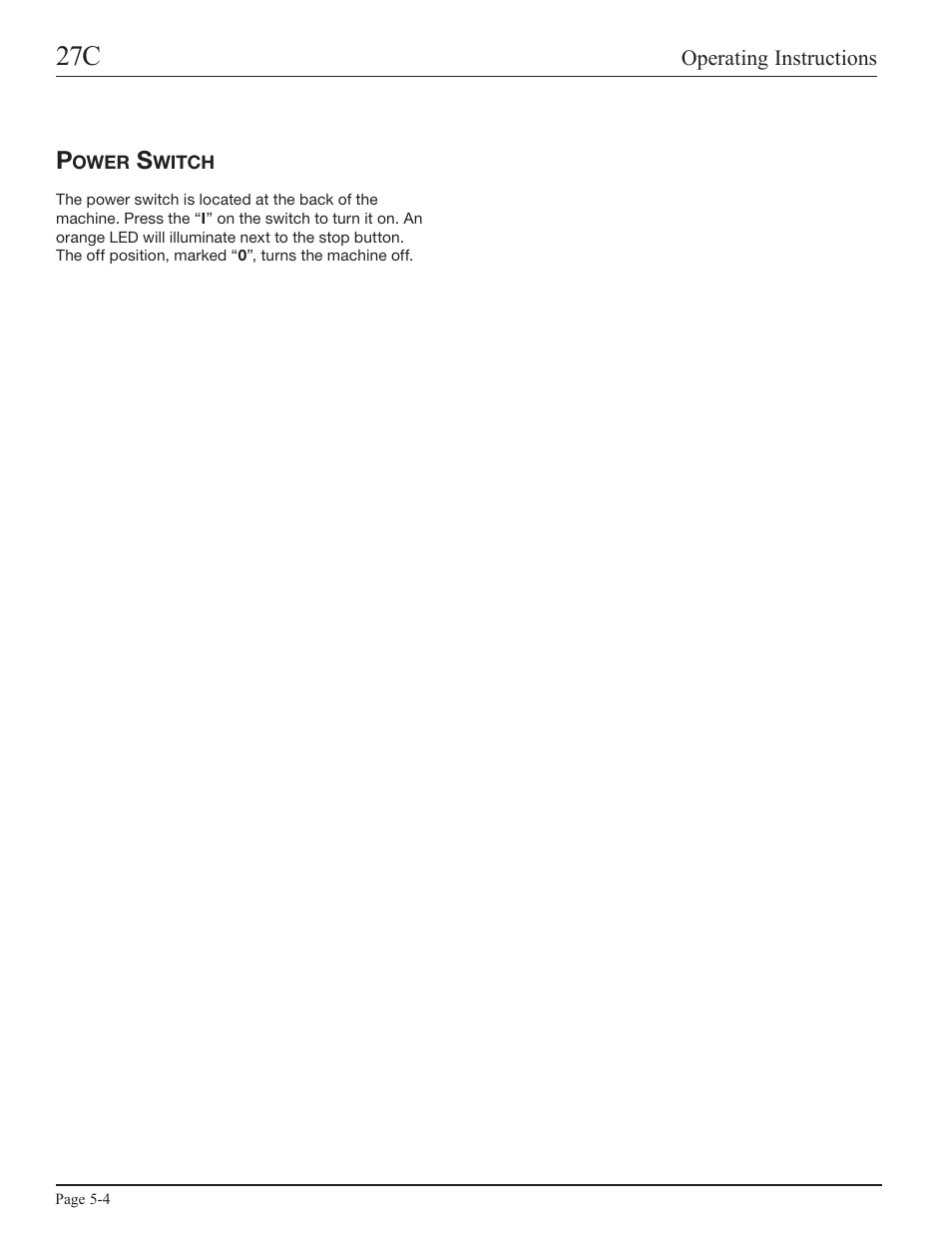 Power switch | GBC 27C User Manual | Page 16 / 32