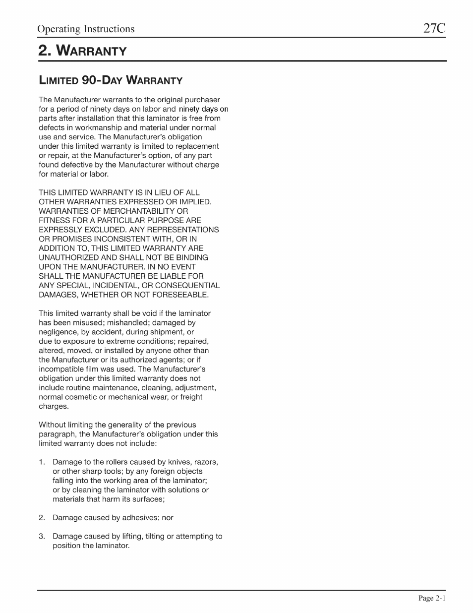 GBC 27C User Manual | Page 7 / 32