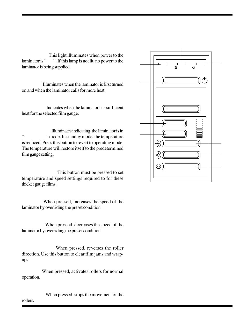 2 control panel, Figure 5.2.1 control panel | GBC 25e User Manual | Page 17 / 48