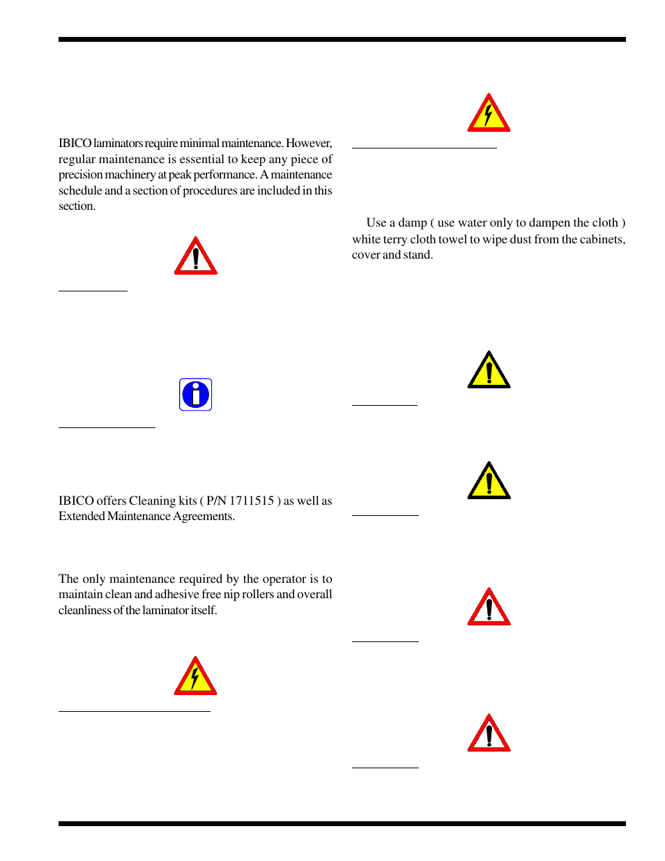 0 maintenance, 0 maintenance & troubleshooting | GBC 25e User Manual | Page 27 / 48