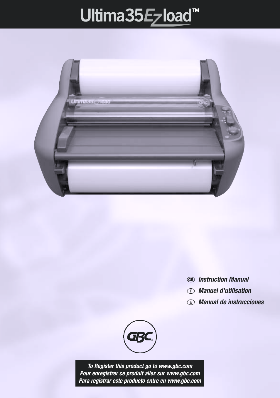 GBC 35 Ultima EZload Roll Laminator User Manual | 10 pages