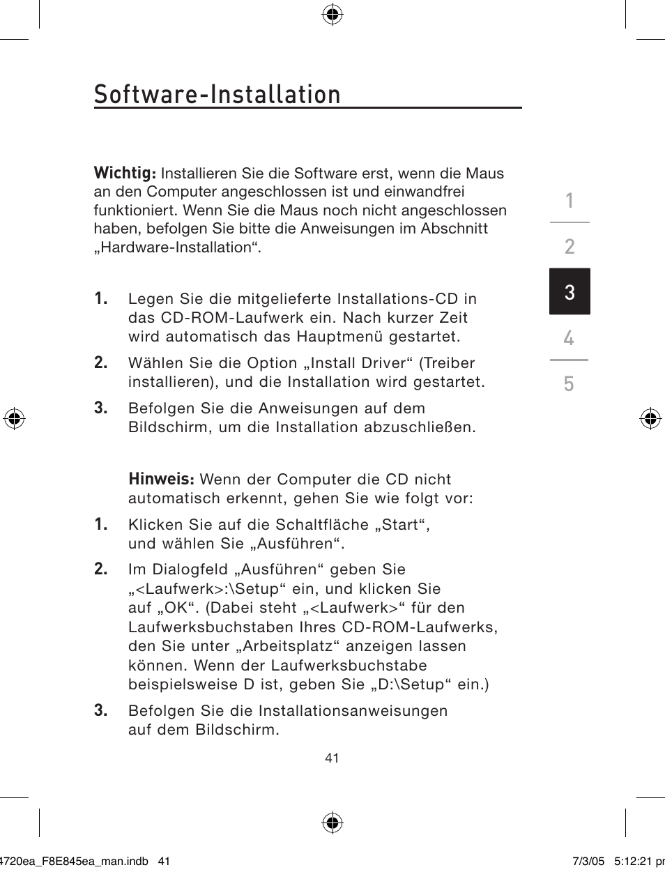 Software-installation | Belkin F8E845ea User Manual | Page 45 / 100