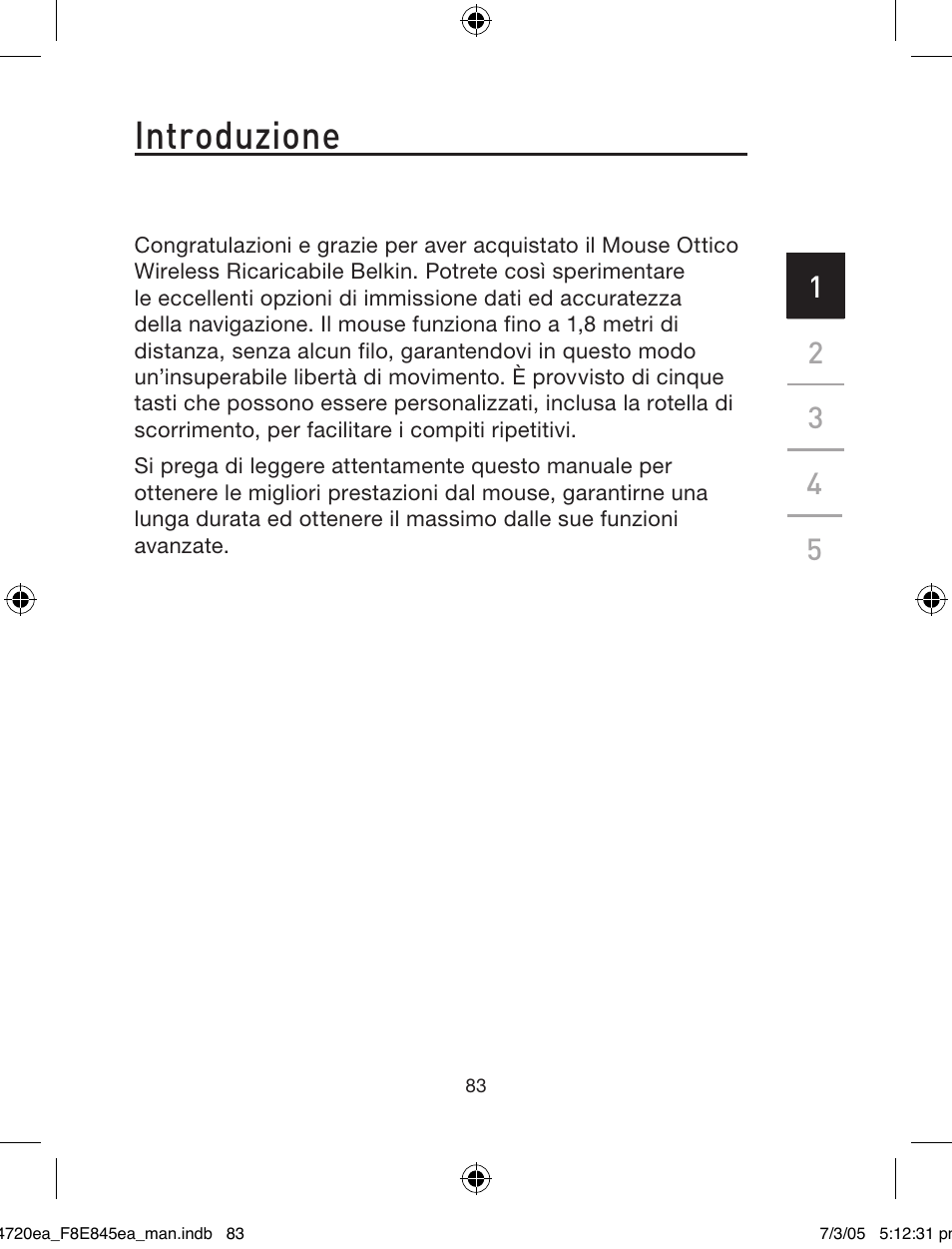 Introduzione | Belkin F8E845ea User Manual | Page 87 / 100