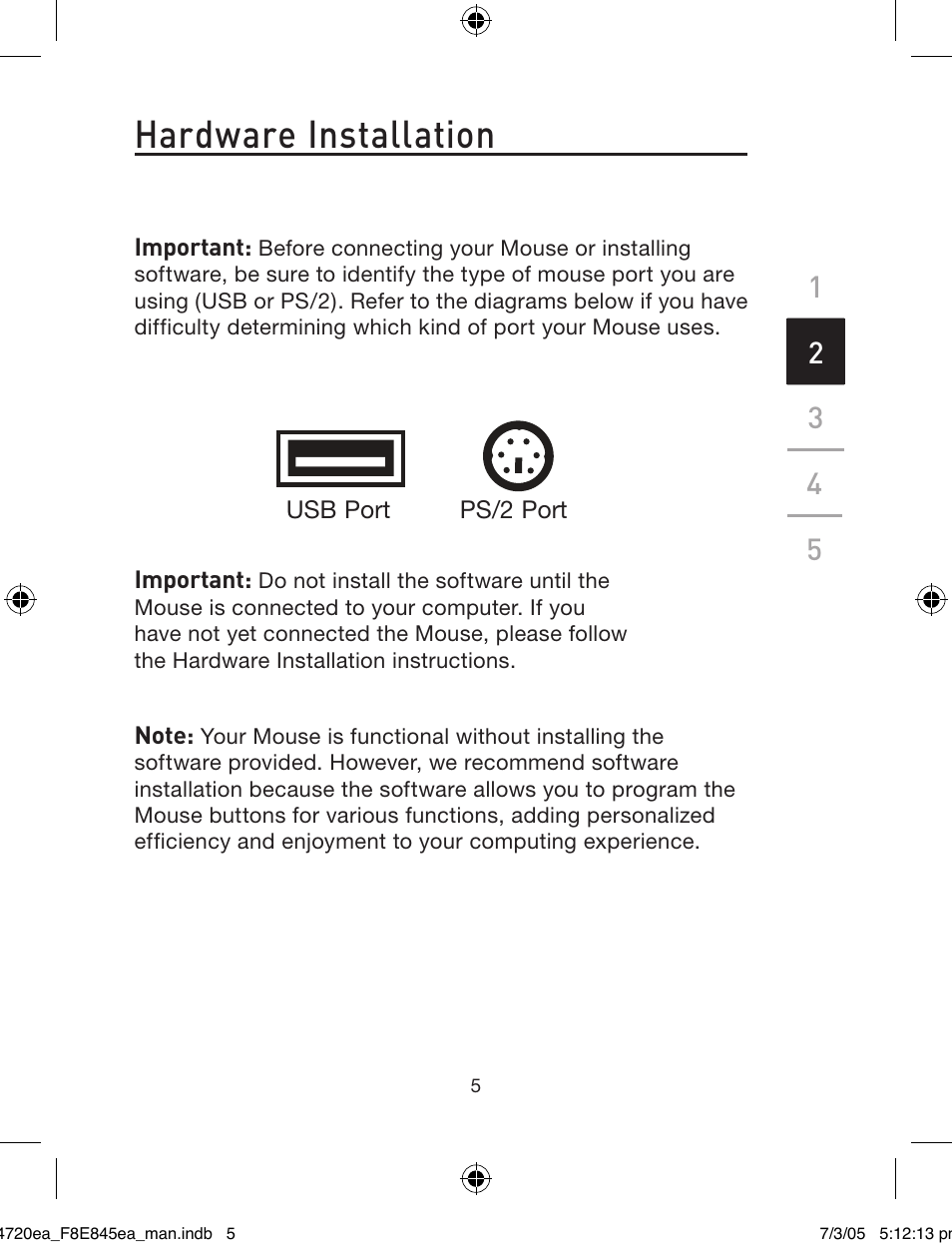 Hardware installation | Belkin F8E845ea User Manual | Page 9 / 100