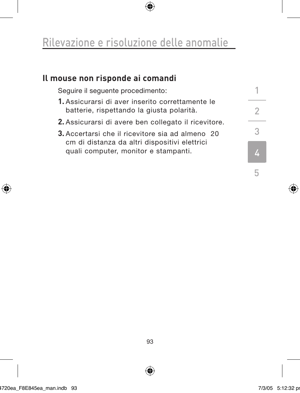 Rilevazione e risoluzione delle anomalie | Belkin F8E845ea User Manual | Page 97 / 100