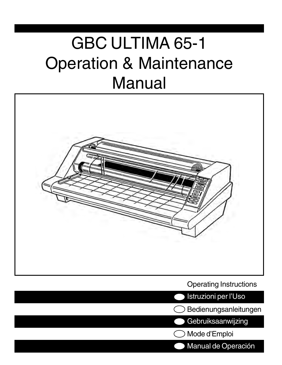 GBC 65-1 Ultima User Manual | 75 pages