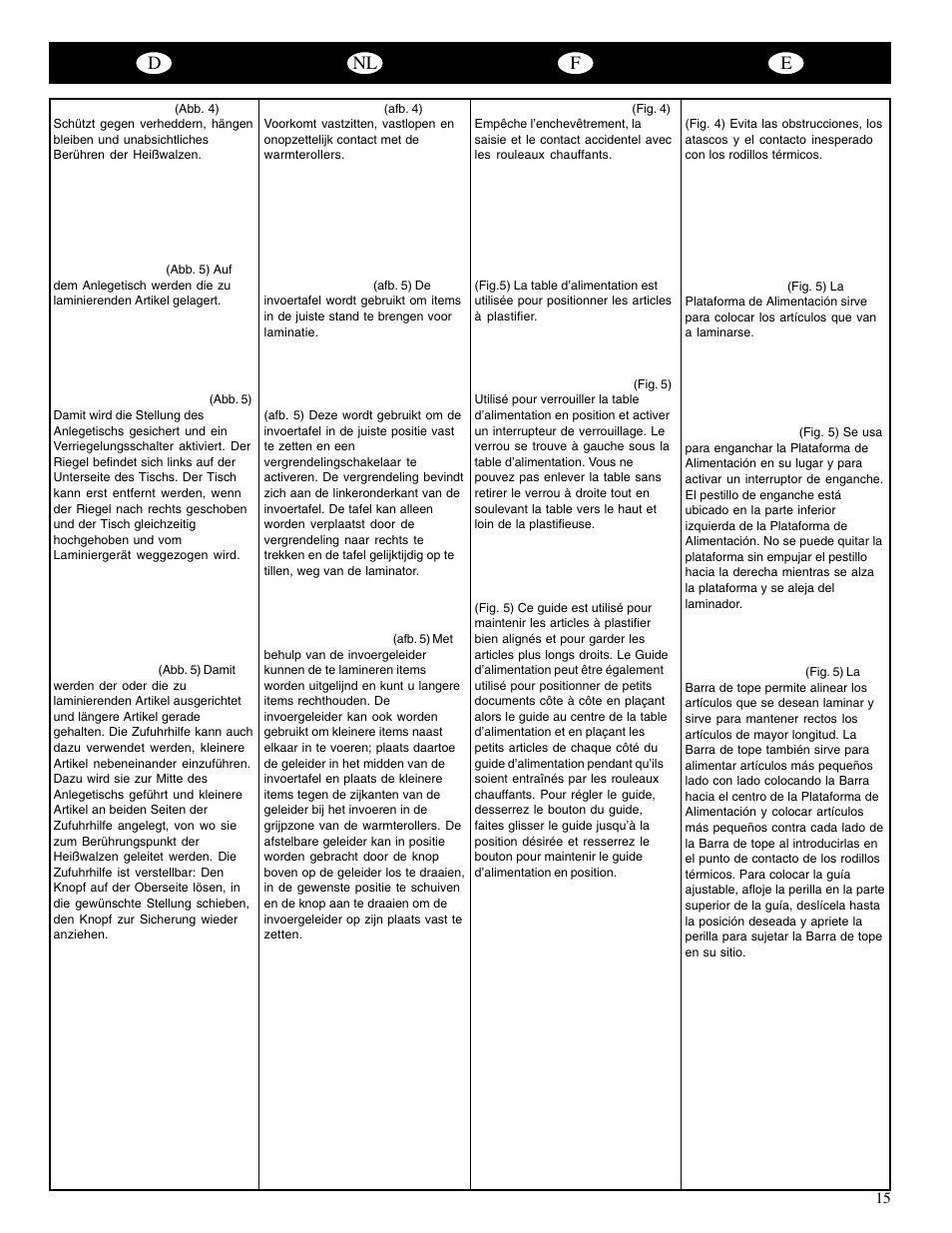 Dnl f e | GBC 65-1 Ultima User Manual | Page 18 / 75