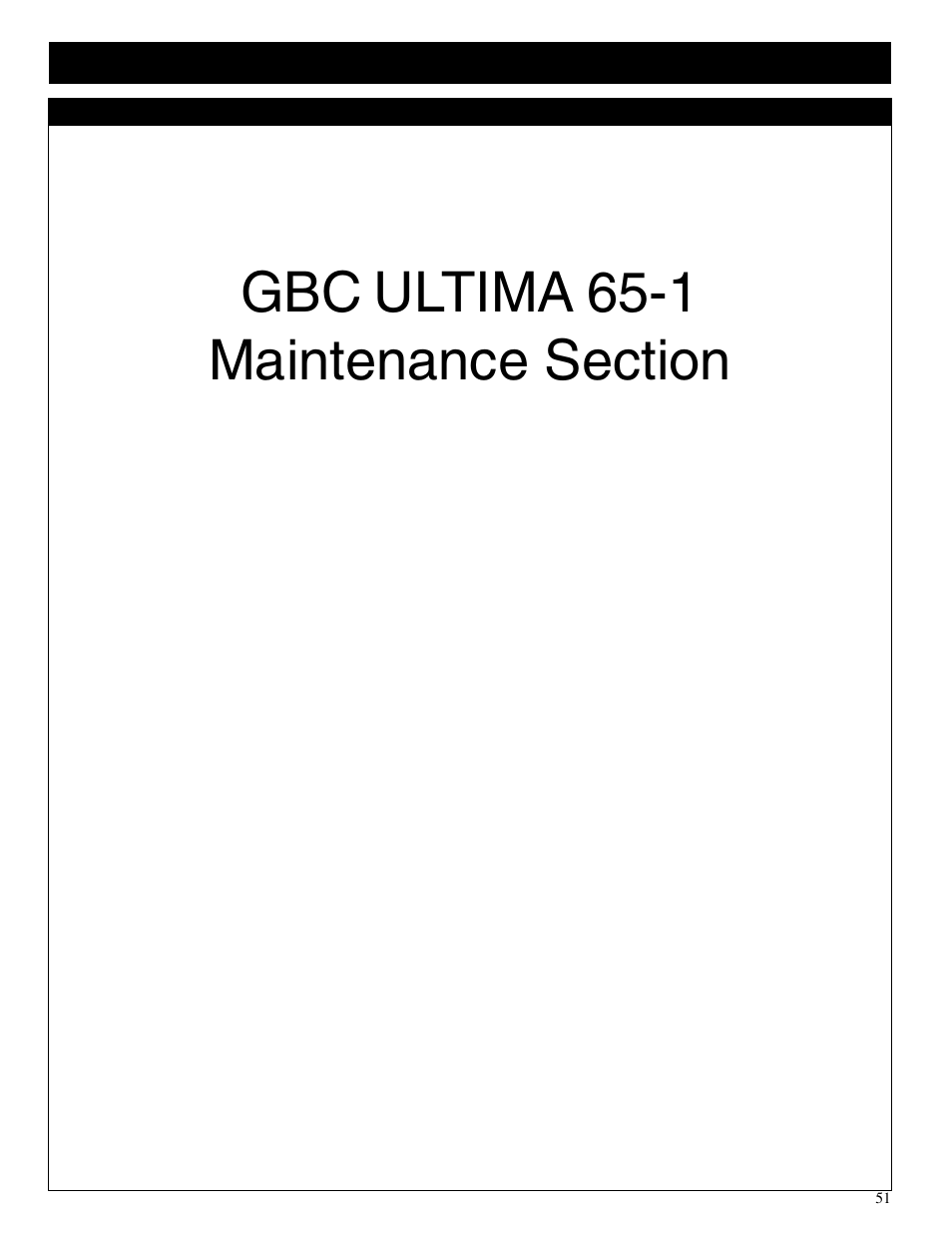 GBC 65-1 Ultima User Manual | Page 55 / 75