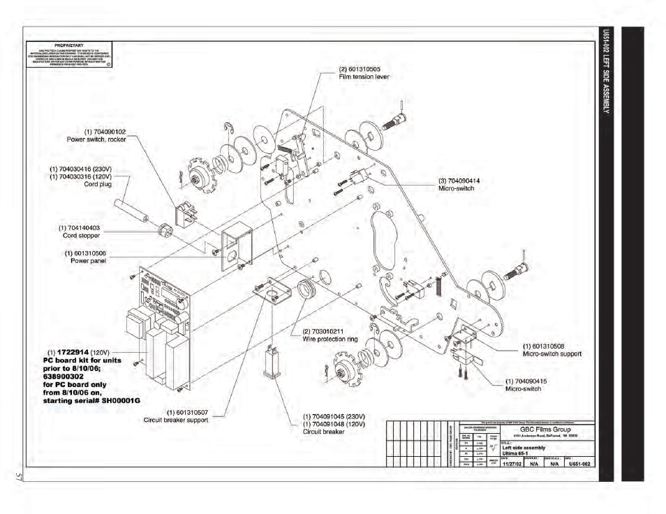 GBC 65-1 Ultima User Manual | Page 61 / 75