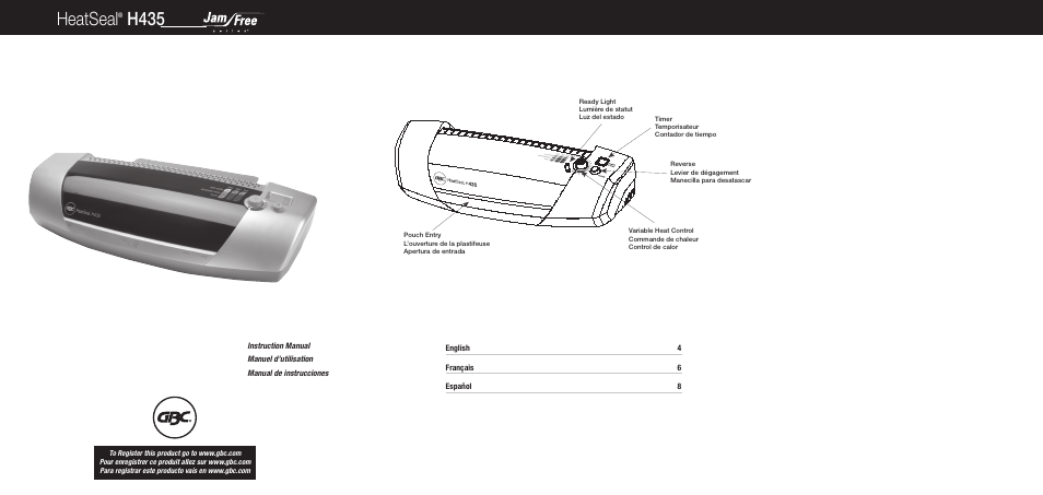 GBC H435 User Manual | 5 pages