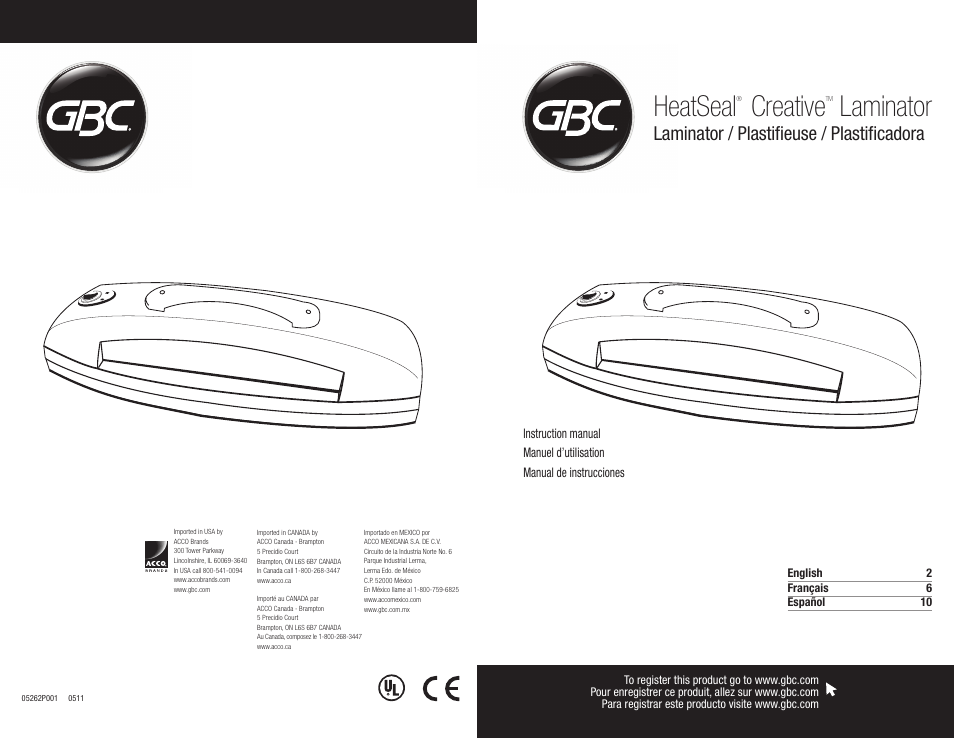 GBC HeatSeal Creative Laminator User Manual | 7 pages