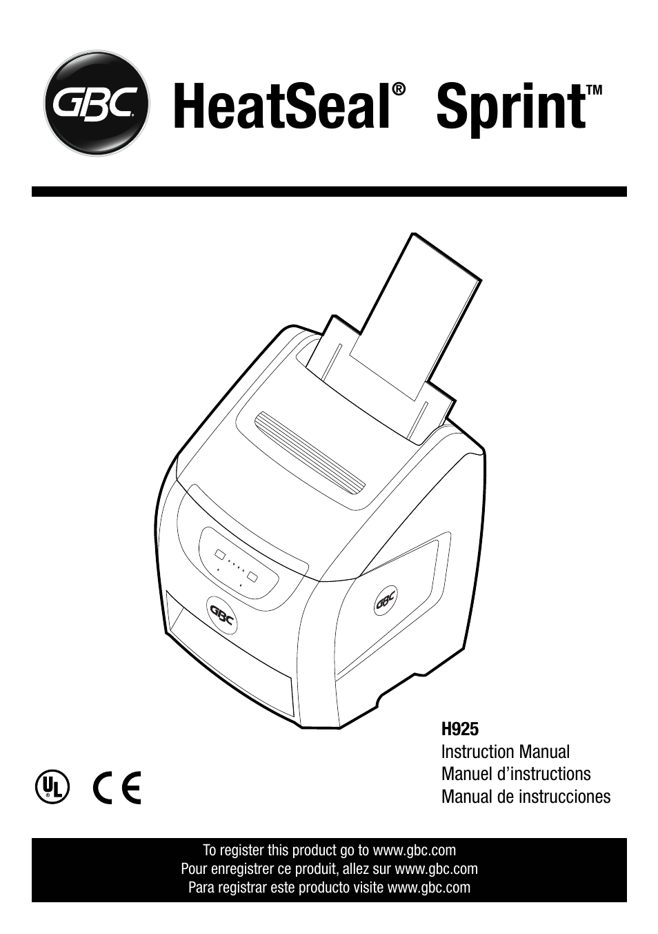GBC H925 User Manual | 27 pages