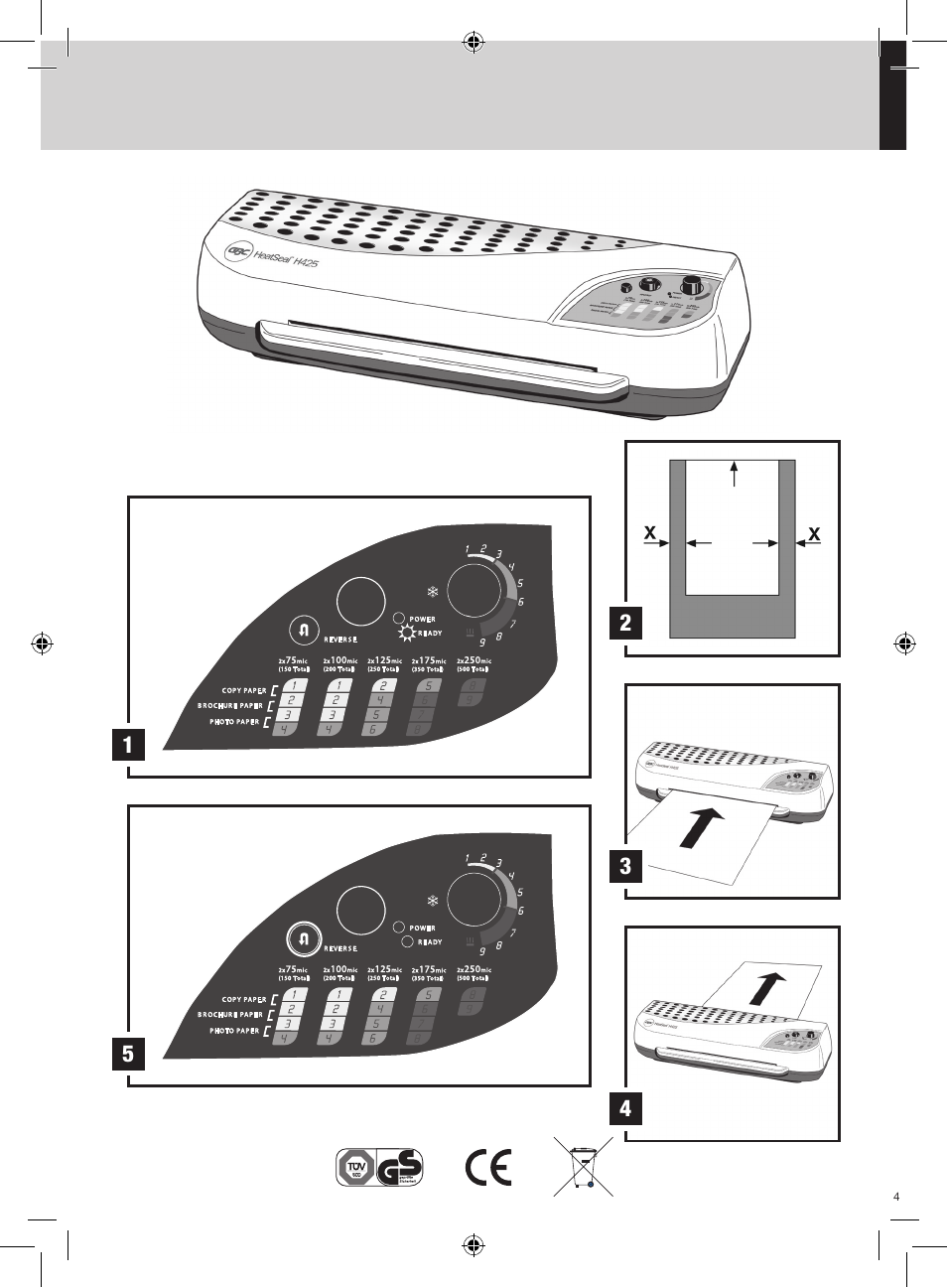 GBC H425 User Manual | Page 3 / 38