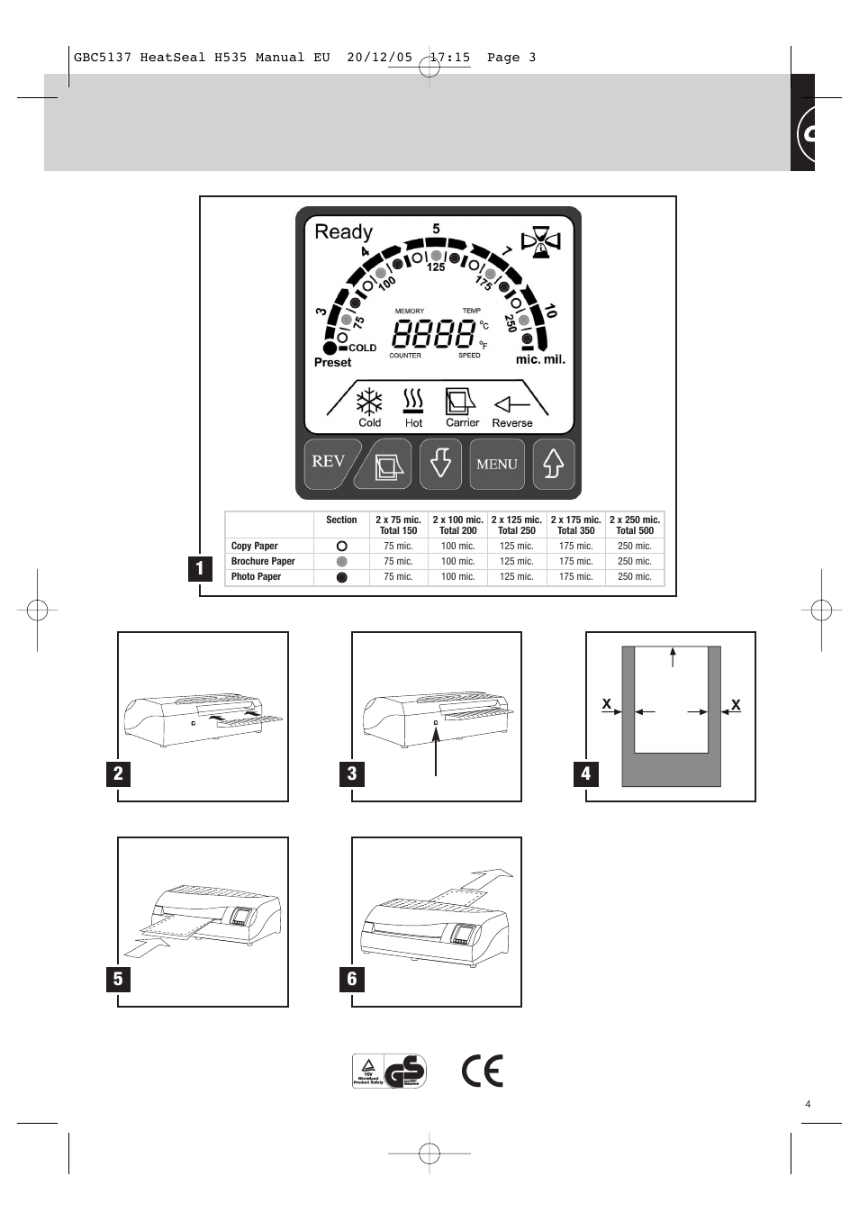 GBC H535 Turbo User Manual | Page 3 / 54