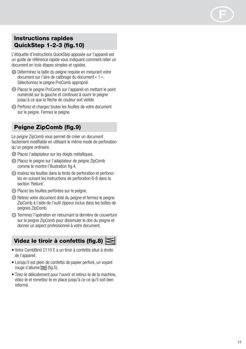 GBC C110 E User Manual | Page 11 / 74