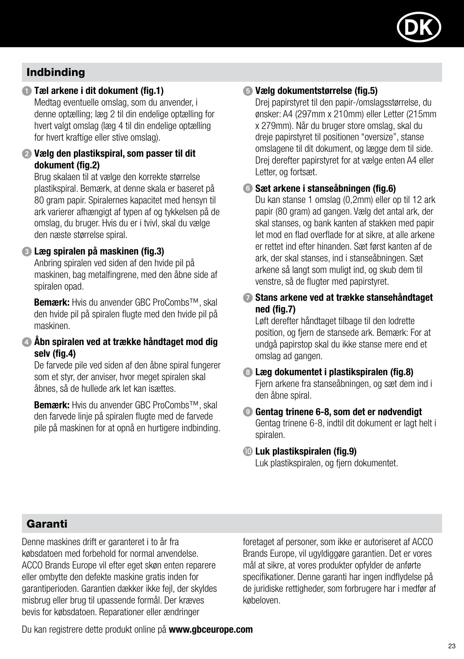 GBC C12 User Manual | Page 23 / 40