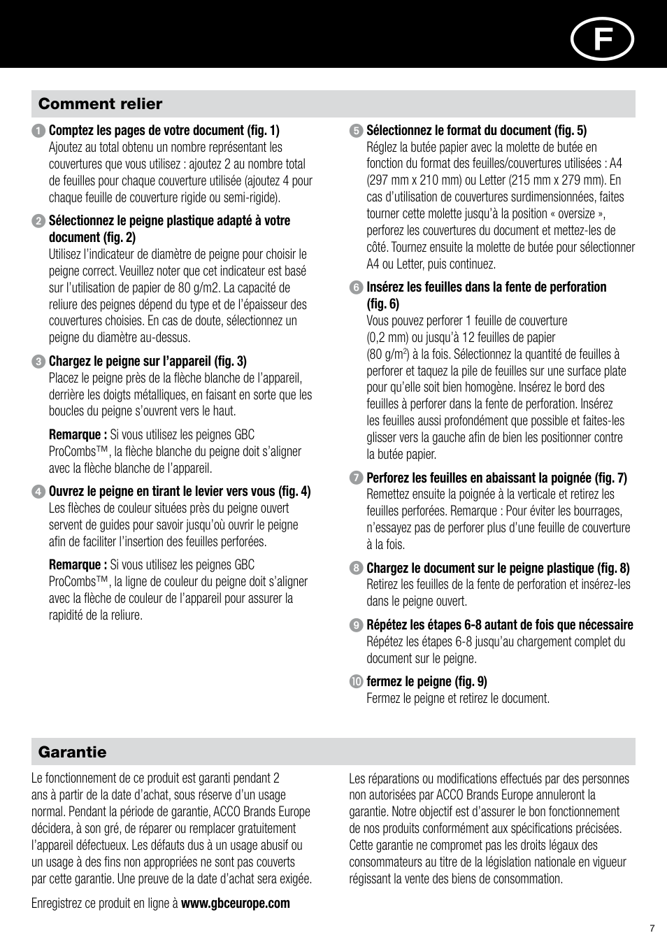 GBC C12 User Manual | Page 7 / 40