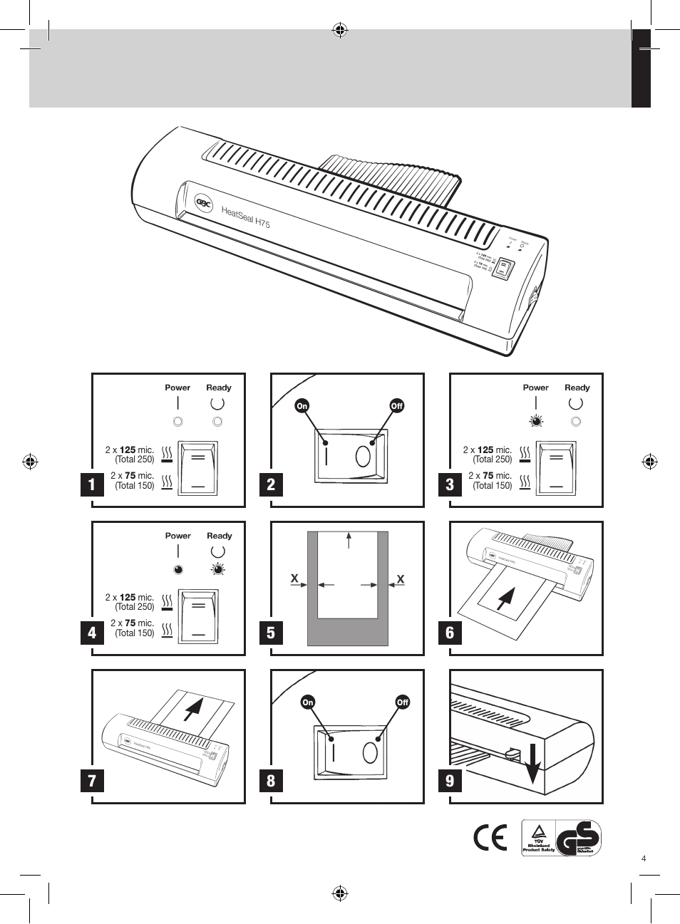 GBC H75 User Manual | Page 3 / 30