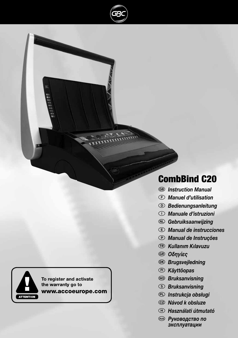 GBC C20 User Manual | 40 pages