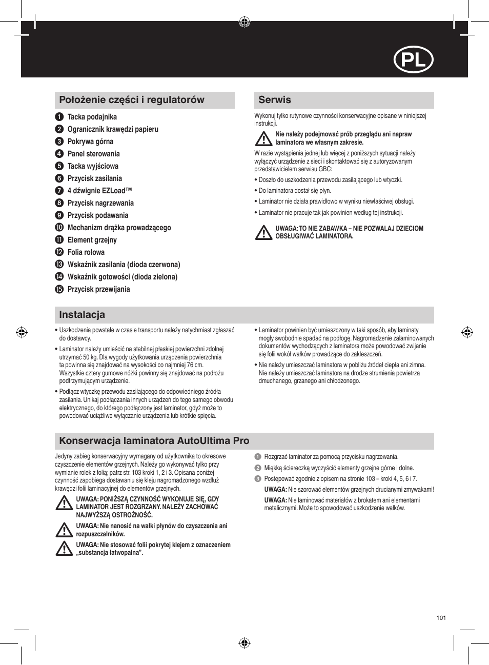 M m m | GBC AutoUltima Pro Laminator User Manual | Page 101 / 150
