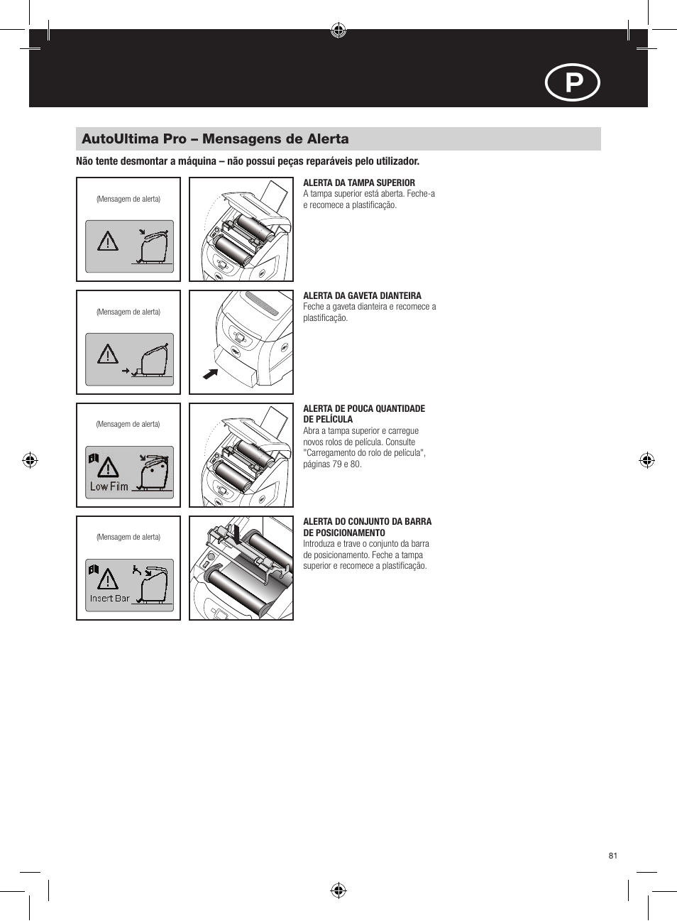 GBC AutoUltima Pro Laminator User Manual | Page 81 / 150