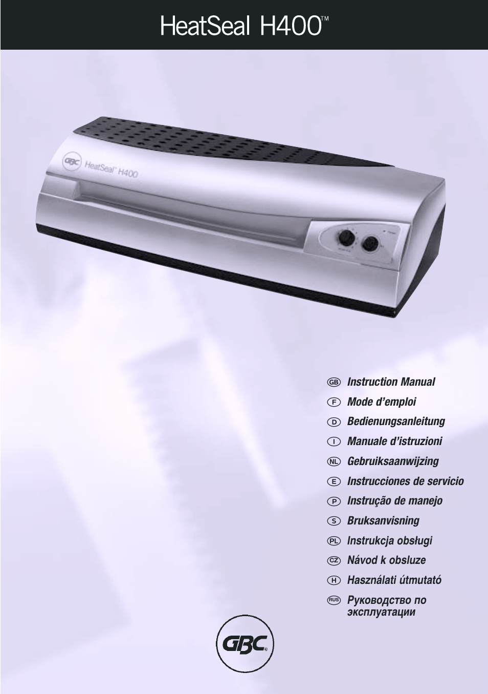GBC H400 User Manual | 28 pages