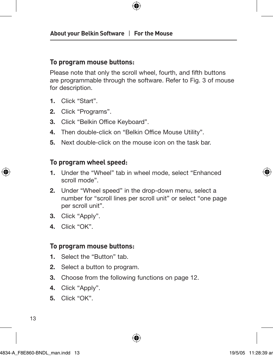 Belkin Wireless Desktop 280 F8E860-BNDL User Manual | Page 16 / 21