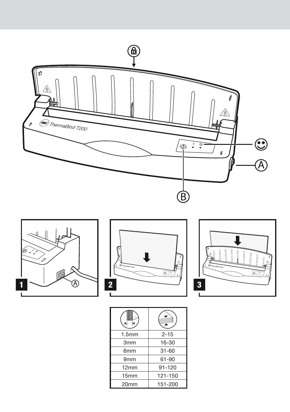 GBC T200 Thermal Binder User Manual | Page 3 / 38