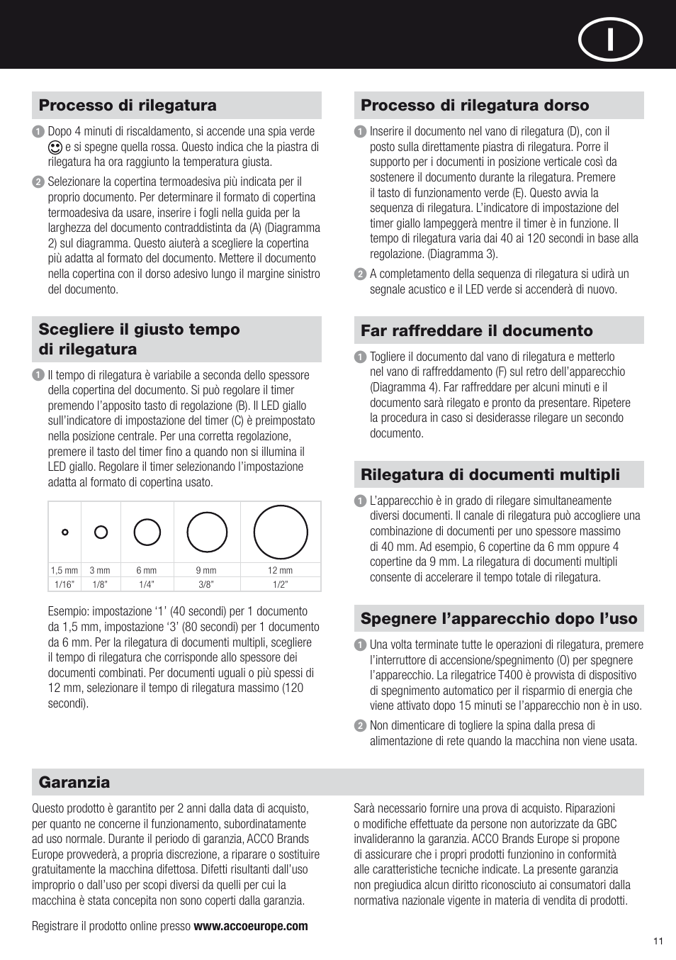 GBC T400 Thermal Binder User Manual | Page 11 / 38