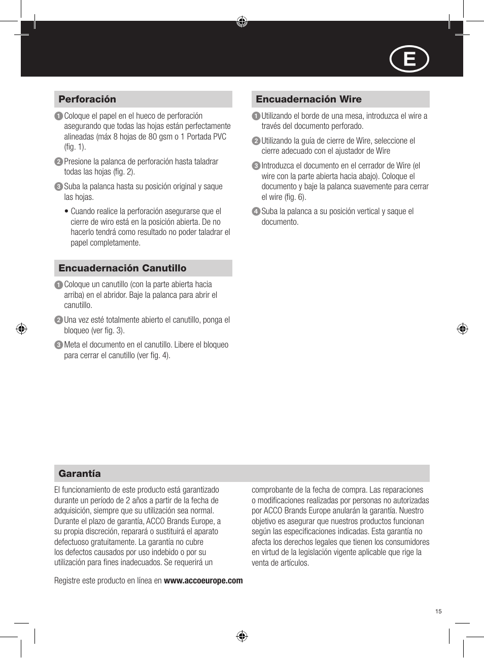 GBC 208 MultiBind User Manual | Page 15 / 30
